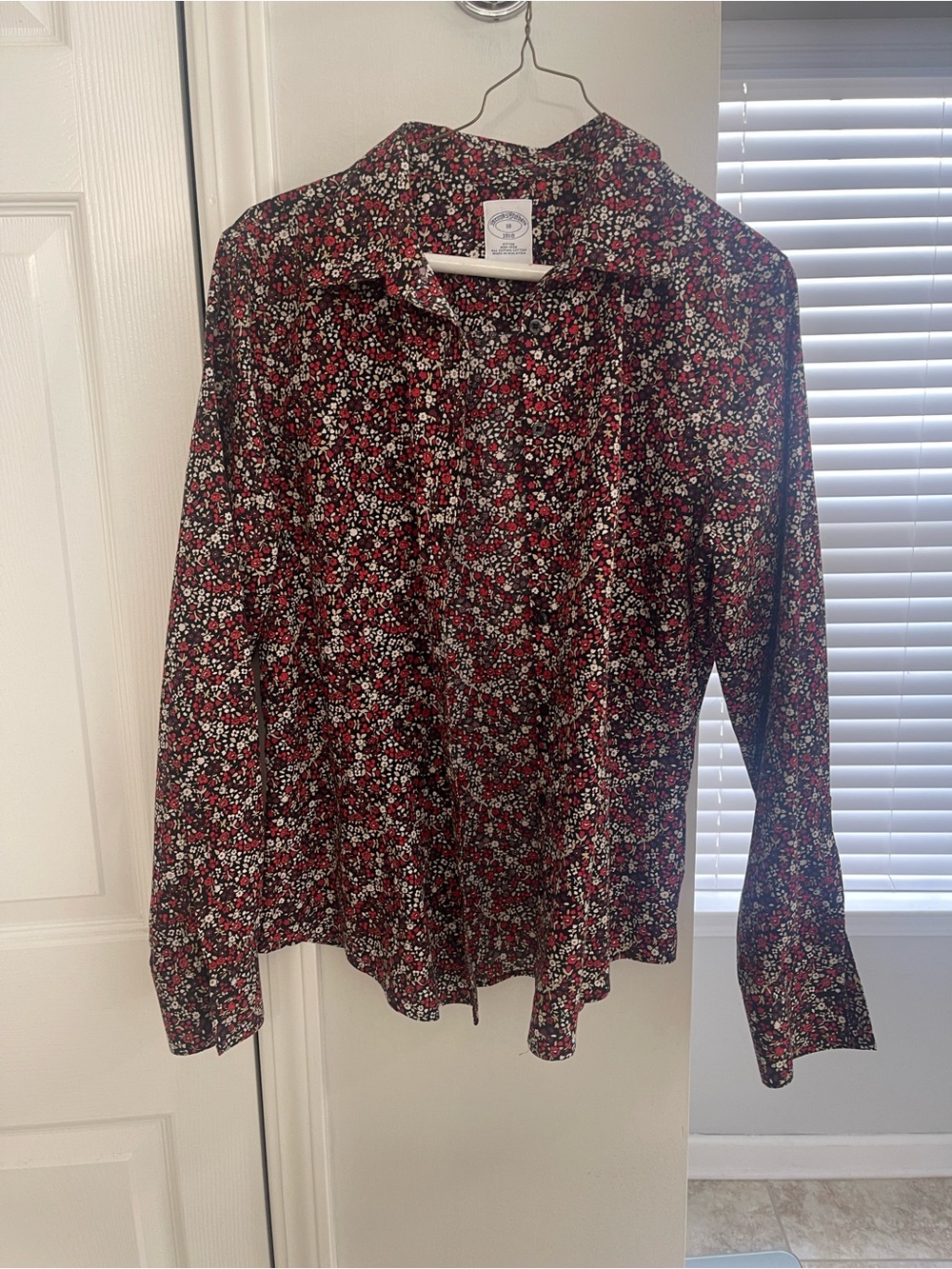 Brooks Brothers Men's Floral Button-Down Shirt - Red Black White